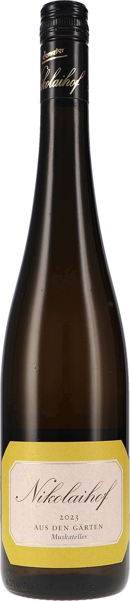 Aus den Gärten, Gelber Muskateller trocken