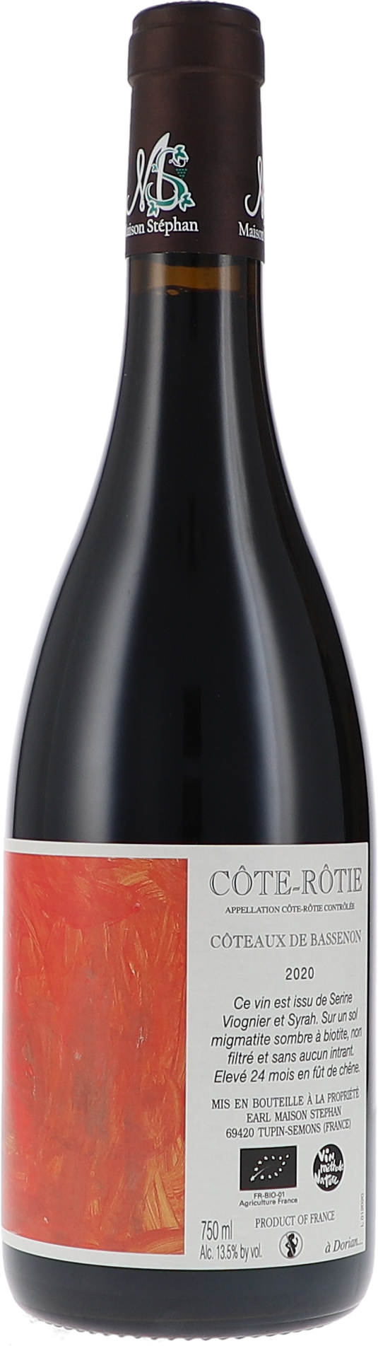 Côte Rôtie "Côteaux de Bassenon" AOC