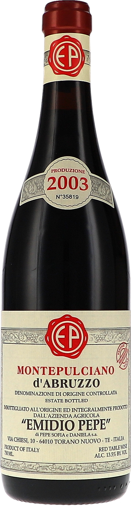 Montepulciano d'Abruzzo DOC, Selezione Vecchie Vigne